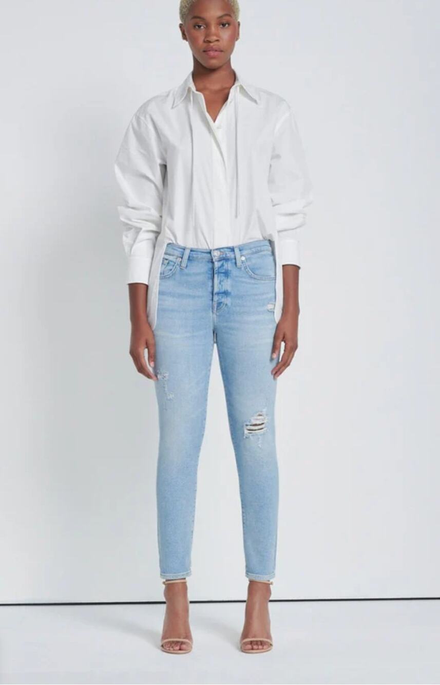 7 FOR ALL MANKIND Josefina Straight Leg Denim Jean 7U372720 // 30